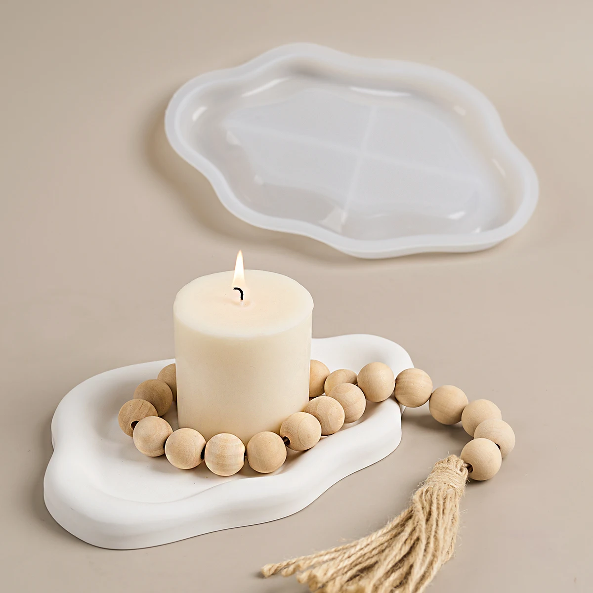 Irregular Cloud Tray Silicone Mold DIY Handmade Coffer Cup Base Accessories Storage Board Plaster Concrete Resin Mold Home Decor silicone mold