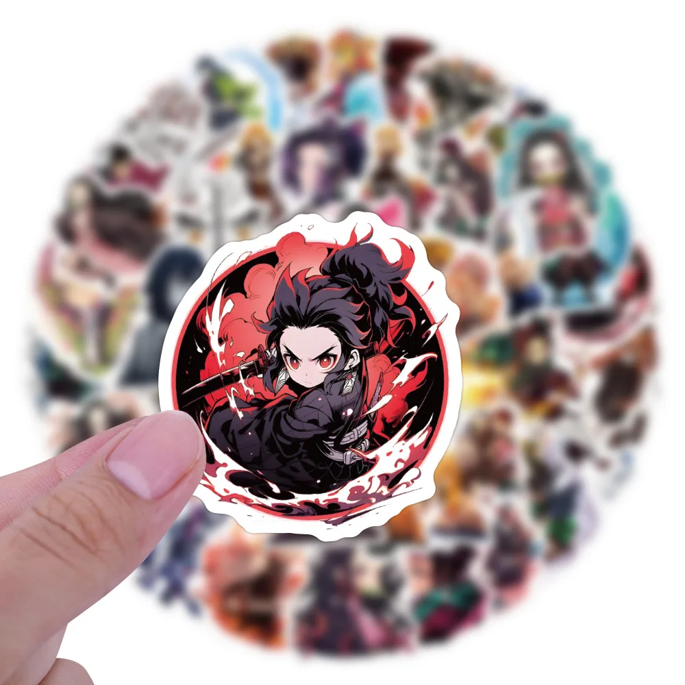 Cartoon Stickers Decorative Stickers Anime Stickers Graffiti Stickers 10/30/50/110PCS Cool Anime Demon Slayer Stickers DIY Suitcase Fridge Phone Laptop Guitar Graffiti Cartoon Decal Sticker
