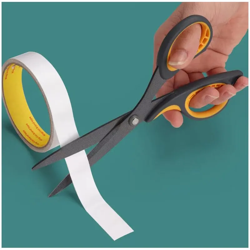 Scissors Stainless Steel Household Multi-functional Office Tailor's Hand soft handle portable cutter stationery black blade