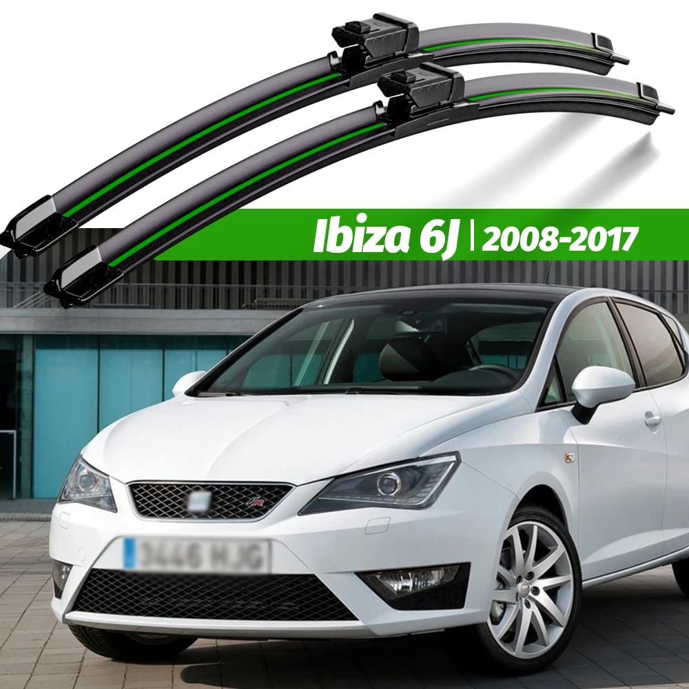 Wiper LHD Front Wiper Blades For Seat Ibiza 6J Windshield Windscreen Window Car Rain Brushes 24"+16" Accessories
