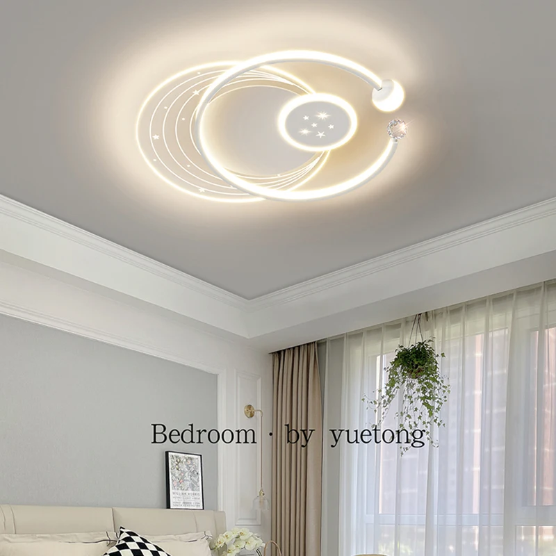 Round Living Room Led Chandeliers Luxury Bedroom Full Of Stars Gold Chandelier Simple Modern Atmosphere Flush Mount Ceiling Lamp led chandelier,ceiling chandelier