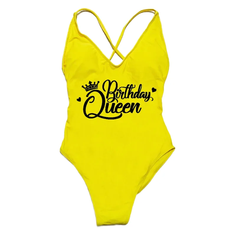 Слитный купальник Queen на день рождения