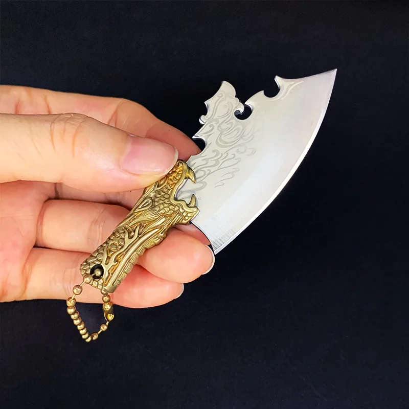 Outdoorportableminibrasskeychainknifehouseholdfruitknife