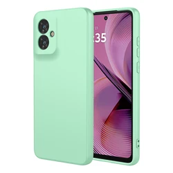 Ultra-Soft Flexible Liquid Silicone Protective Phone Case Cover for Moto G75 5G (Light Green)