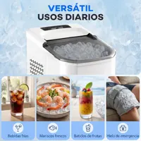 Machine à glaçons autonettoyante Homcom 12 kg/24h, 9 glaçons en 7 min, bleu clair 8