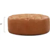 Ascot Ottoman in Full-Grain Pure-Aniline Italian Tanned Leather in Cognac Tan 6