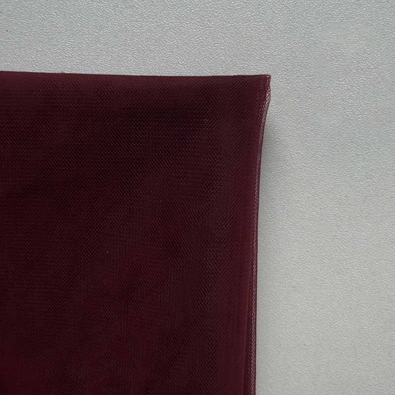 Elegant Red and Pink Tulle Mesh Fabric for Wedding and Bridal Wear