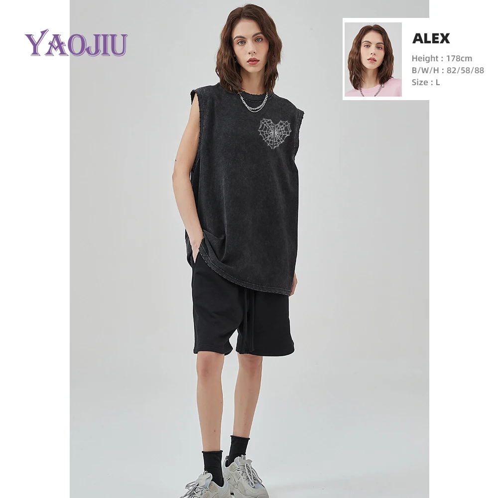 Y2K Clothes Women Butterfly Print Tank Tops Vintage Black