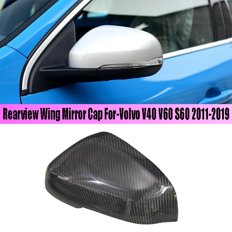 Color : Blue RKRXDH Side Mirror Cover Cap Rearview Waterproof Rear View Mirror Cover Trim Lightweight Colorfast Durable Fit for Volvo S60 2001-2007 