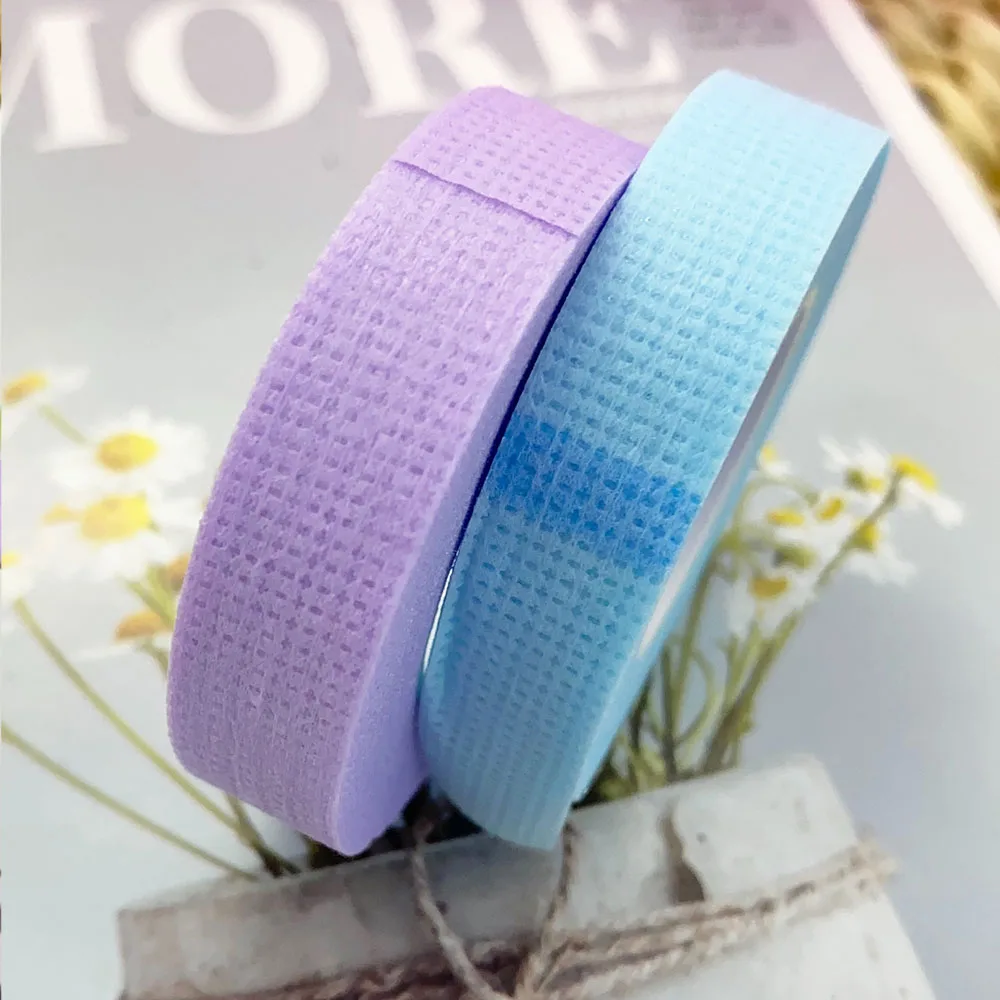 20Rolls Eyelash Tape 9M Breathable Eyelash Extension Paper Tape Colorful Non-woven Cloth Adhesive Patches Under Eye Pads