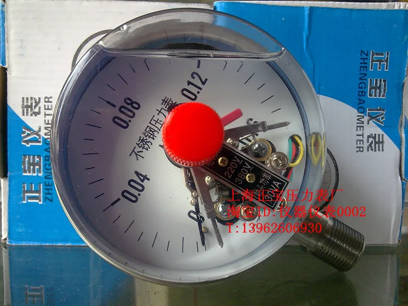 

Ynxc-100bf 0.16mpa Shock Resistant Stainless Steel Magnetic Assisted Electric Contact Pressure Gauge