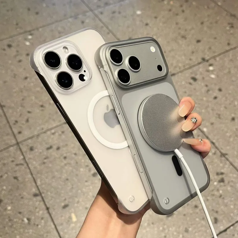 Ultra Thin Frameless Magnetic Matte Protection Phone Case