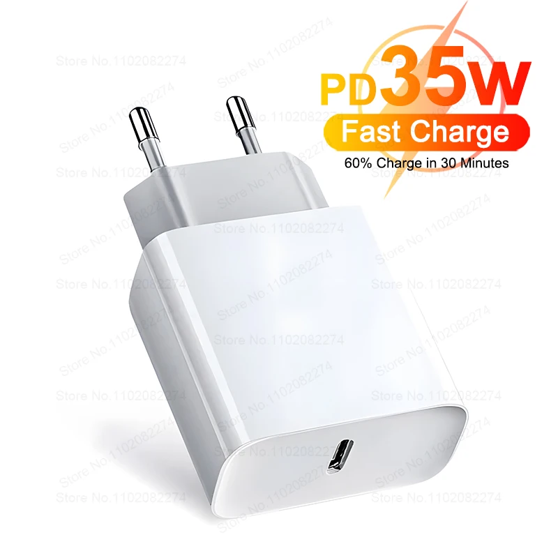 35W PD Charger USB C Fast Charger Apple iPhone 11 12 13 14 Pro Max Plus iPad Air Pro Type-C Quick Charging Phone Accessories