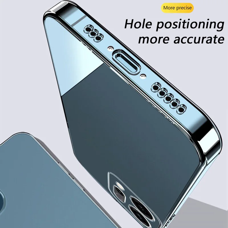 Luxury Crystal Clear Shockproof Protective TPU Back Cover