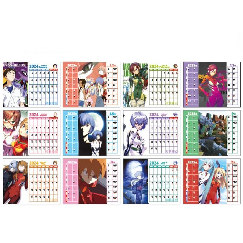 EVANGELION 2024-2025 Desk Calendar Anime Coil Calendar Daily