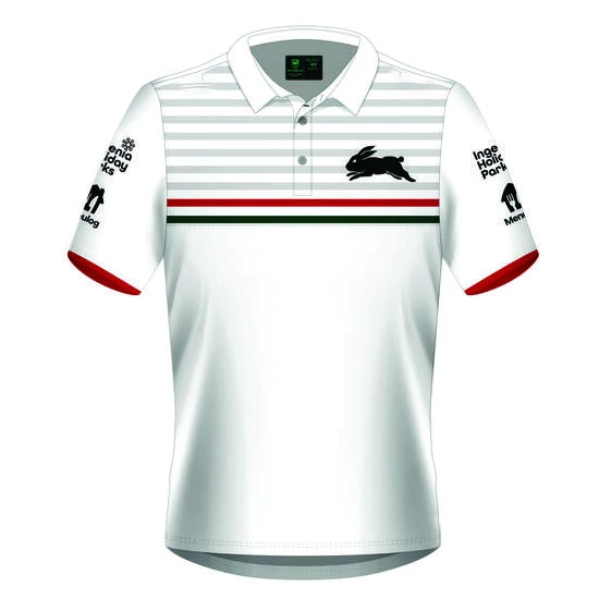 thumbnail image 1 of Camiseta de rugby local y visitante de Sydney Rabbitohs 2024 para hombre, tipo polo (nombre y número personalizados), 1 of 5