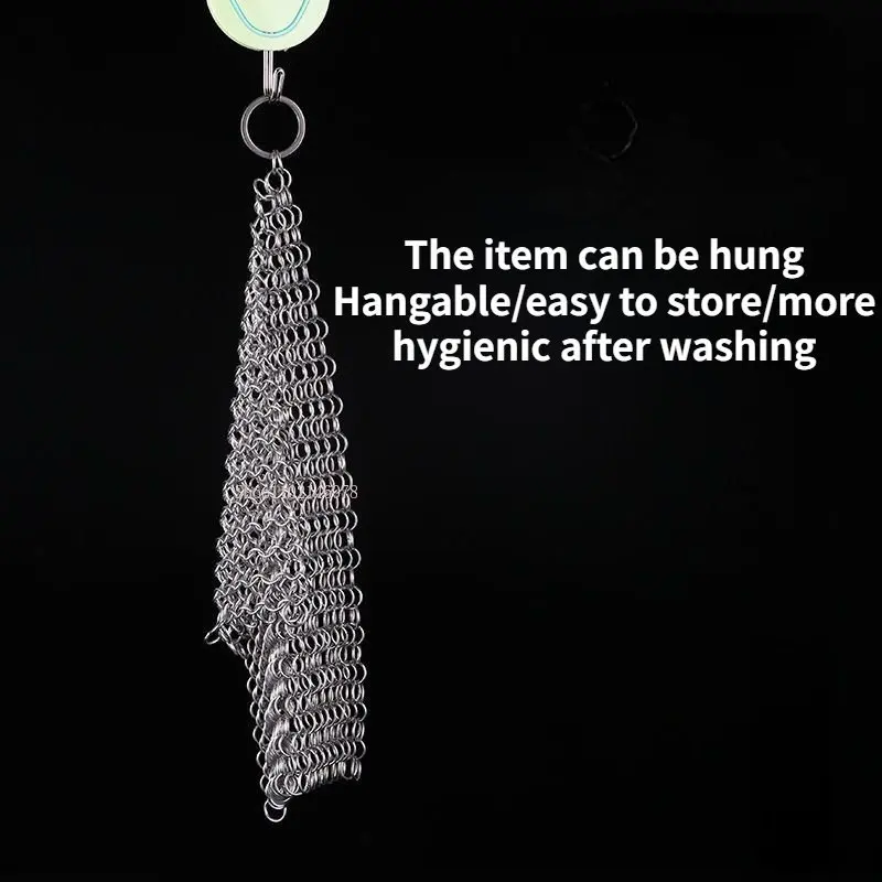 316 Sainless Steel Stubborn Stain Small Ring Chain Cleaner Cast Iron Washer Cleaning Magic Cast Iron Cleaner Stainless Steel cast iron cleaner