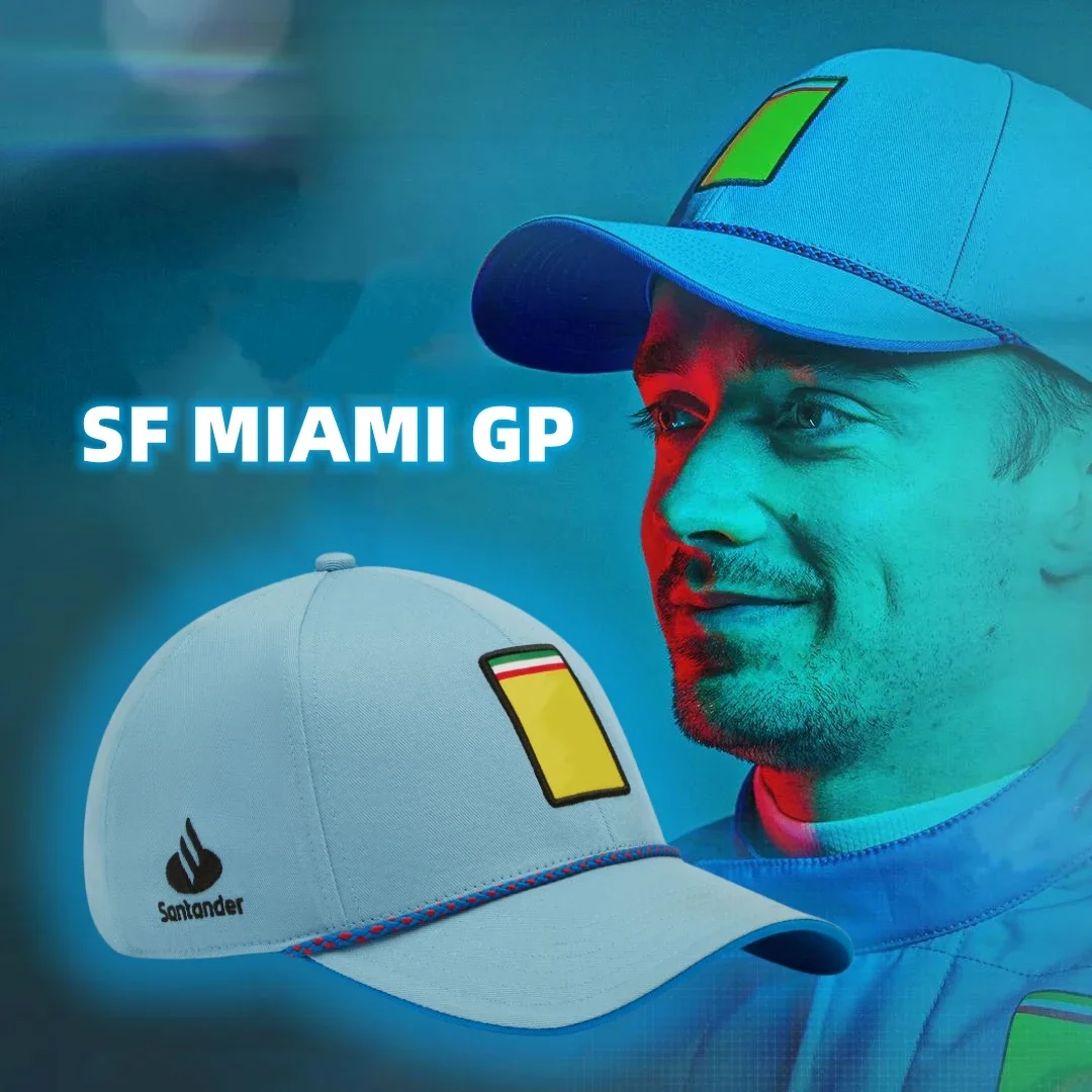 F1 Miami Special Edition Scuderia SF Team 2024 Чарльз желатель Майами Кепка GP бейсбольная шляпа Карлос Sainz шляпы Фанаты
