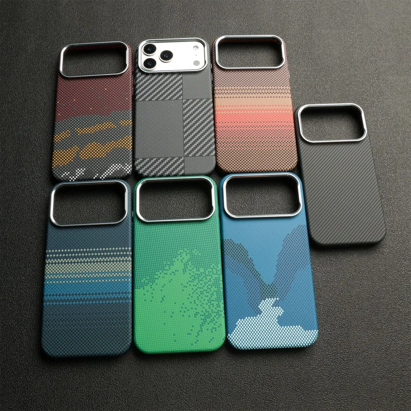 รูปสินค้า เคสแม่เหล็กคาร์บอนไฟเบอร์ ป้องกันการกระแทก ชาร์จไร้สาย iPhone 17 Air 16 15 14 13 12 Pro Max