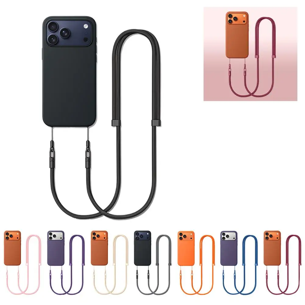 Magnetic Crossbody Phone Case with Adjustable Neck Strap and Lanyard