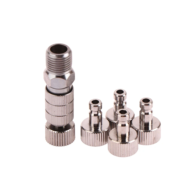 5pcs Airbrush Quick Disconnect Coupler Quick Release Fitting Adapter With 5 Male Fitting 1/8 INCH Fitting Hose Air Brush Parts