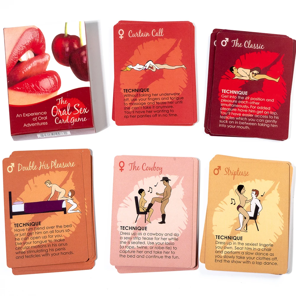 Oral Card Game 50 Different Foreplay Position for Couple card games