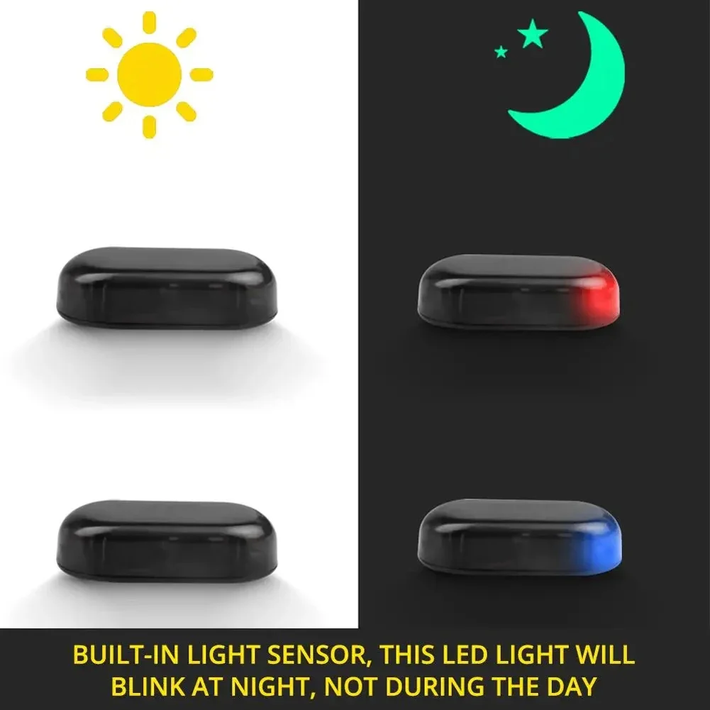 Solar Powered Simulated Dummy Alarm Super Bright Wireless Warning Anti-Theft Caution Lamp Blue/Red Light LED Fake Security Light