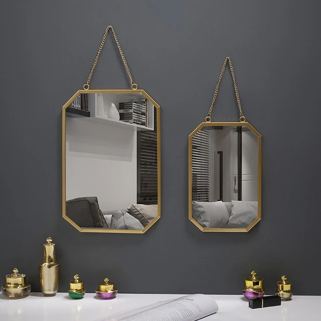 Miroirs de Salle de Bain pour vanité, Miroir monté au Plafond doré