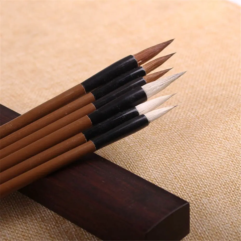 구름 흰색 그림 붓 대나무 늑대털 전통 중국 서예 연습용 붓 쓰기용 붓