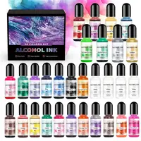 1 Set Art Ink Alcohol Epoxy Resin Pigment Kit Liquid Colorant Dye Diffusion Pigment Epoxy Resin Jewelry Making Crafts Art Dye