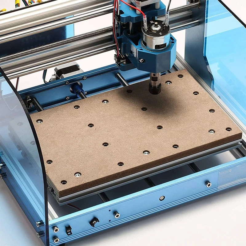 CNC 3018 MAX /3018 Pro/3020 Plus 조각 기계 용 M6 구멍 액세서리가있는 작업대 보호 보드 MDF Spoilboard