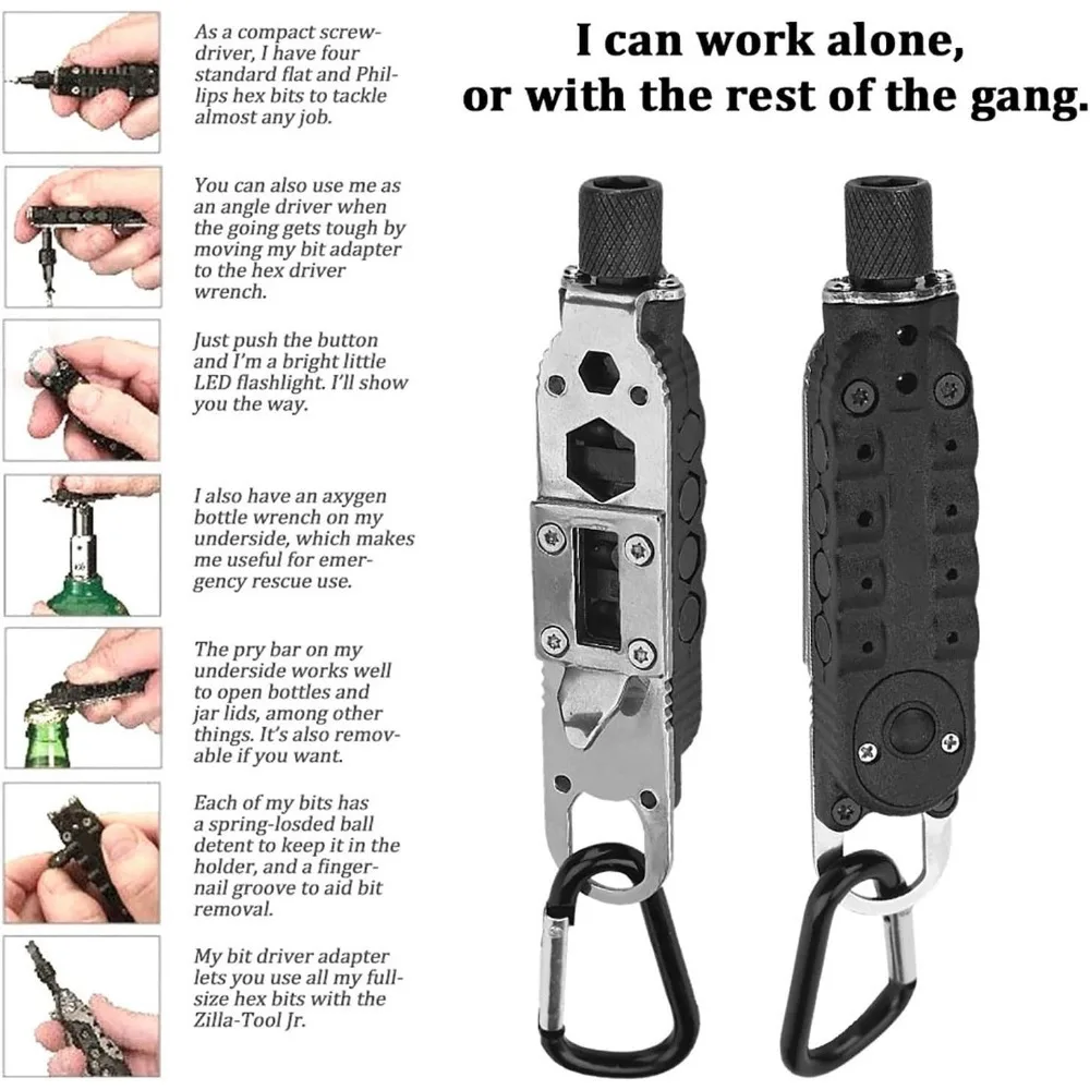 Multifunctional Mini Screwdriver Outdoor EDC Keychain