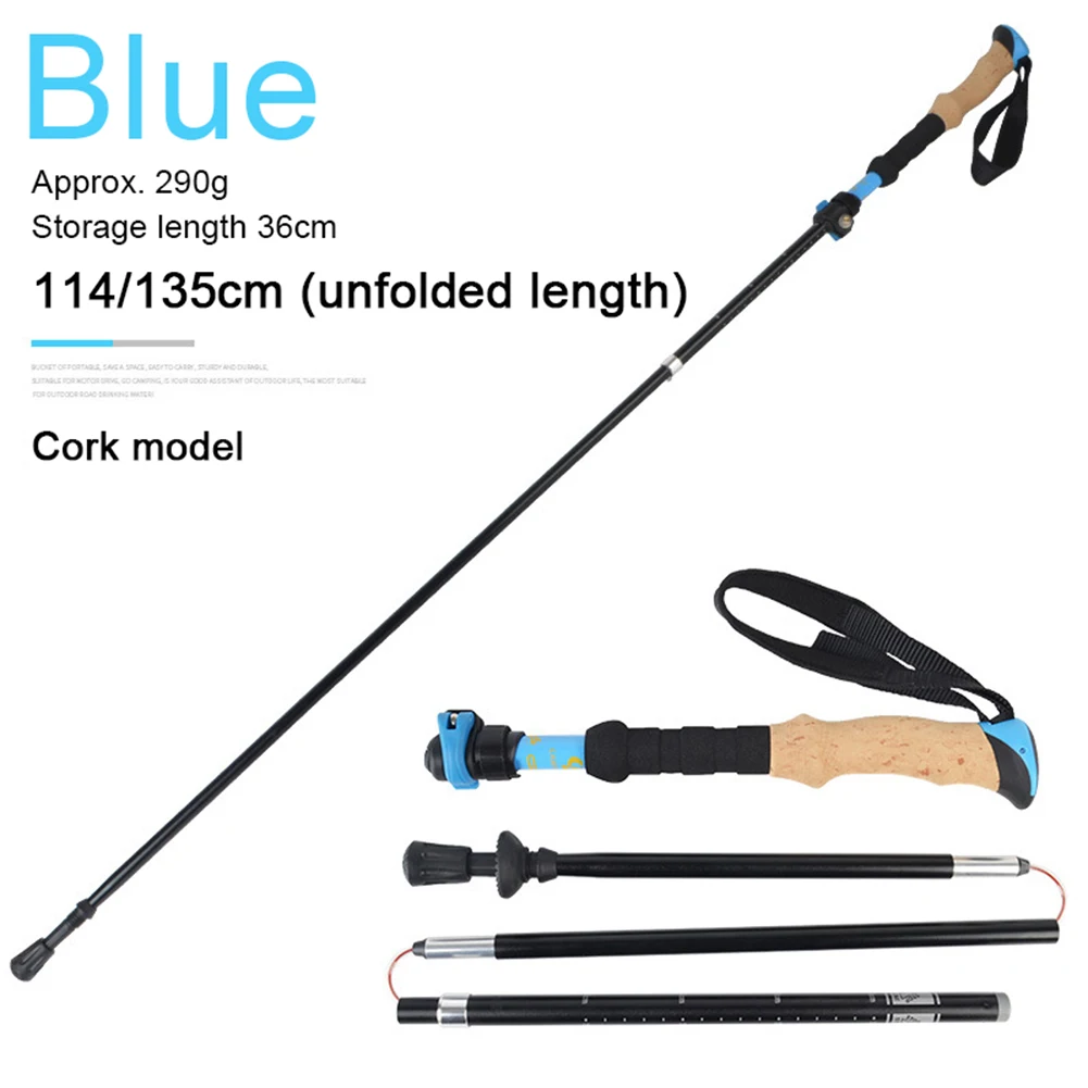 

Складная Треккинговая палка YFASHION из алюминиевого сплава, 1 шт., Ультралегкая походная палка для треккинга и пешего туризма, 5 секций, складная, для мужчин и женщин, 49 дюймов