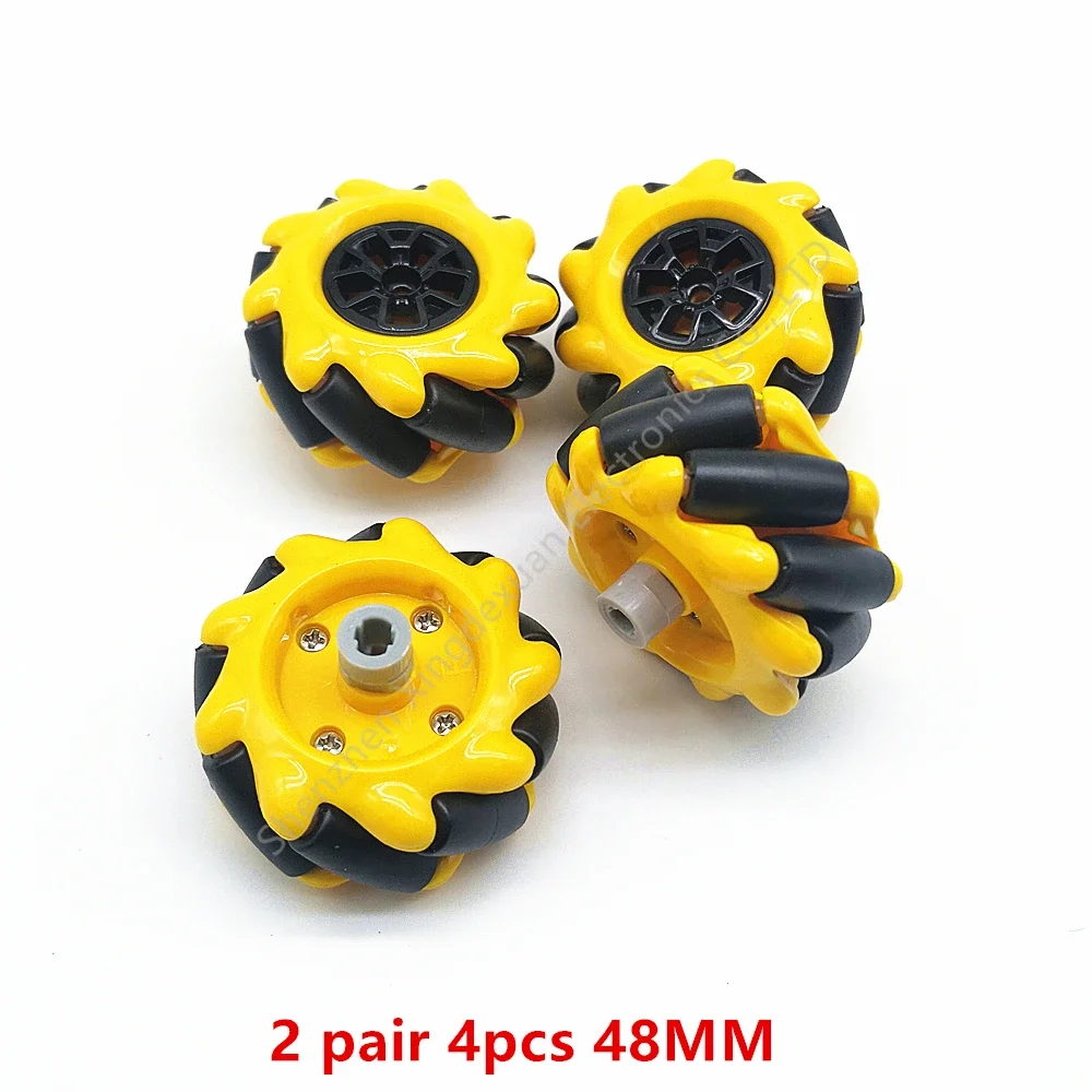 Whoel Car 2.0 Mecanum Wheel 60mm/2,4 Pouces, Roue Omnidirectionnel Smart Robot Car Parts, Accessoires De Voiture De Robot Intelligent Composants De Jouet De DIY (2 Pairs Robot Voiture