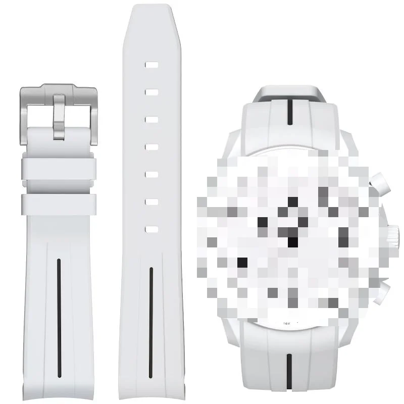 Curved Interface Rubber Strap - Waterproof Sports Watch Band