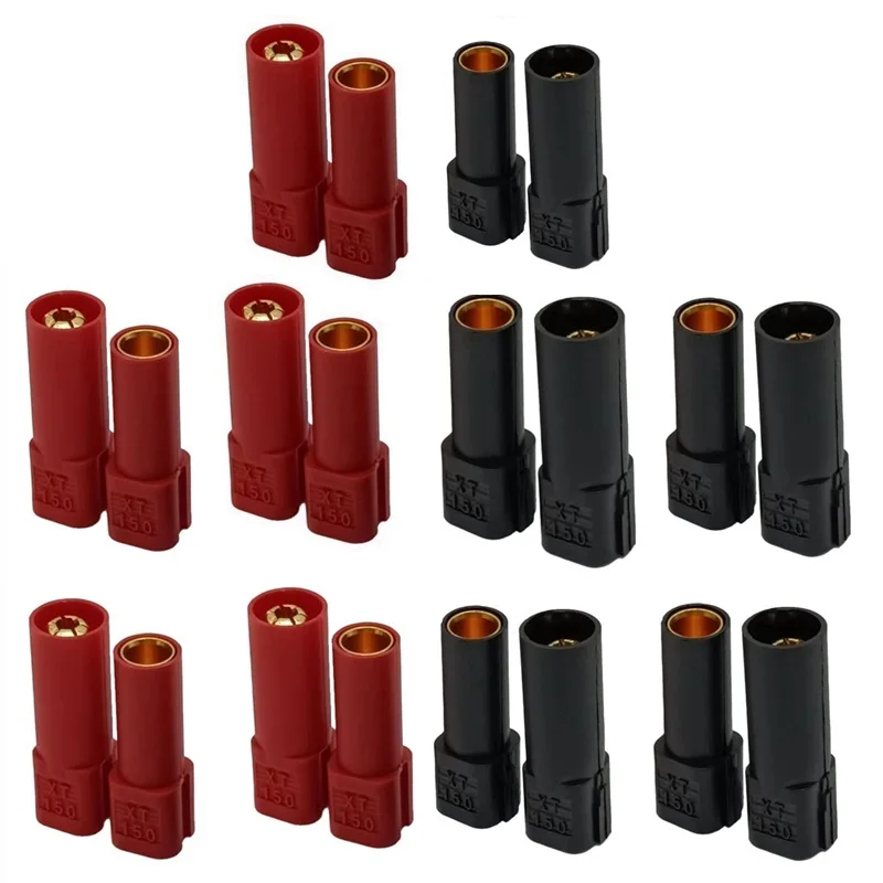 3/4/5/6/10쌍 고전류 XT150 남성 여성 헤드 6mm 바나나 플러그 테스트 터미널 항공기 리포 배터리 커넥터