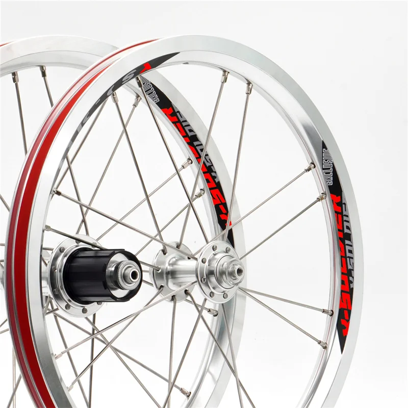 Chooee Fahrrad zubehör faltbare Fahrrad räder 16 Zoll V Bremse Fahrrad vorne Hinterräder 8/9/Geschwindigkeit 16h/20h Fahrrad teil – Detail 15