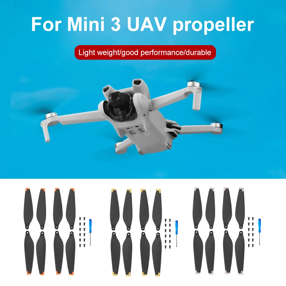 3Set Drone Blade Props Replacement Spare Propeller Drone Accessory Screw Accessories Wing Blade Low-Noise For DJI Mini 3