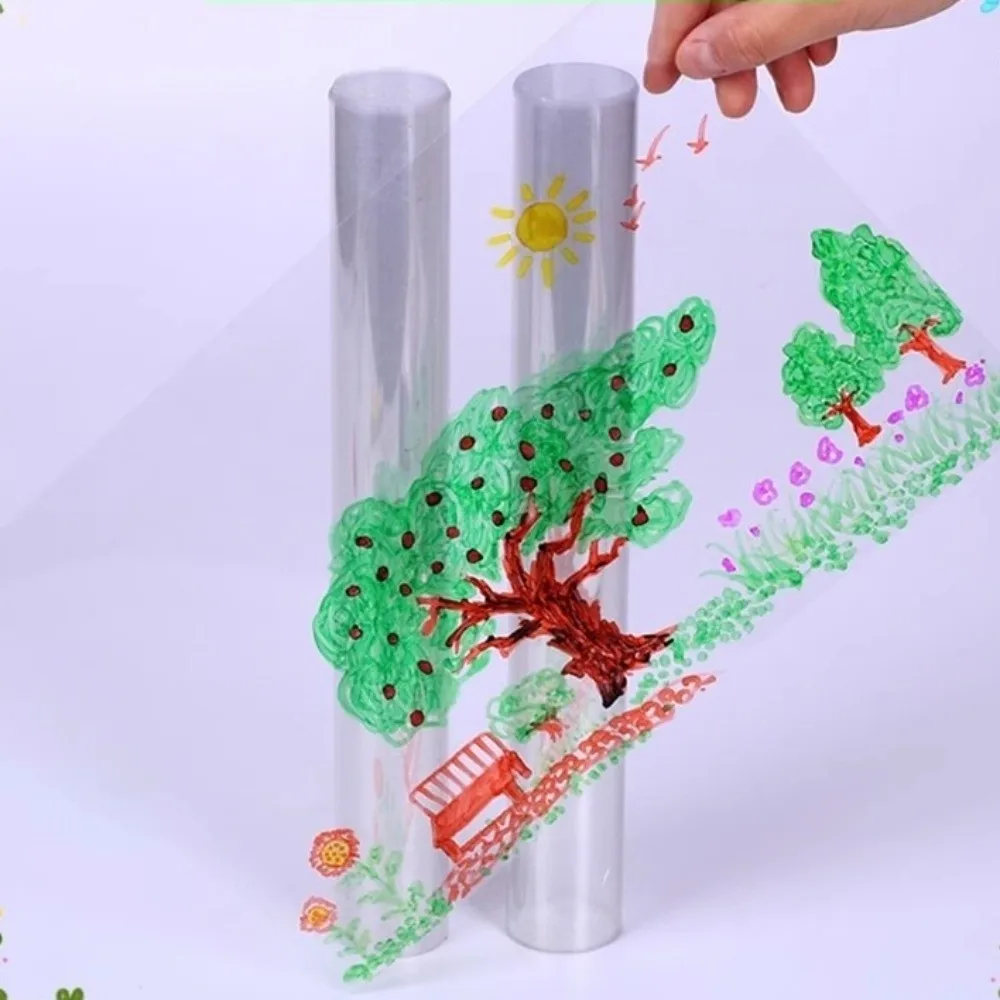 헤비 듀티 두꺼운 컬러 유리 종이 DIY 다채로운 투명 PVC 시트 공예 용품 DIY 프로젝트용 투명 필름