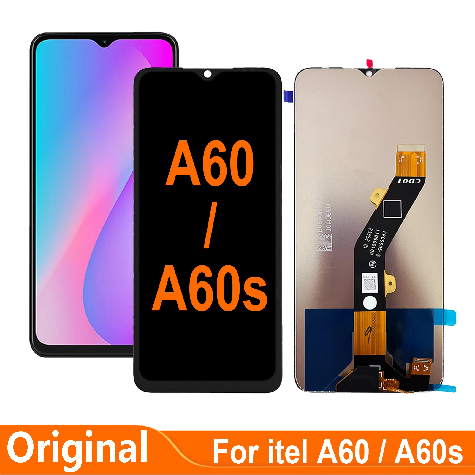 6,6 'оригинальный для Itel A60 A60s LCD дисплей Фотоэлементы