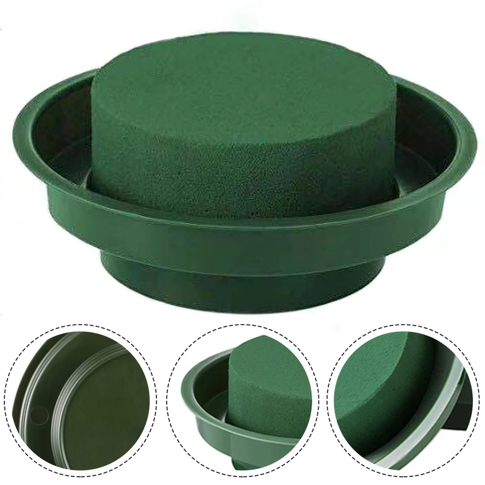 Lot De 2 Boules De Mousse Verte - 15 Cm - Pour Compositions Florales DIY, Mariage, Noël, Décoration