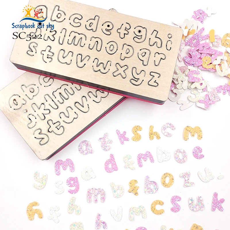 ScrapbookCutSky-SC522 Lowercase Letter  Wooden Cutting Knife Die Is Used With The Machine