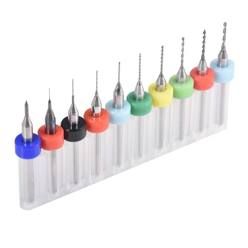 10pieces 0.1-1.2mm PCB Tungsten Carbide Drill Bits For CNC Print Circuit Board E - Foto 3
