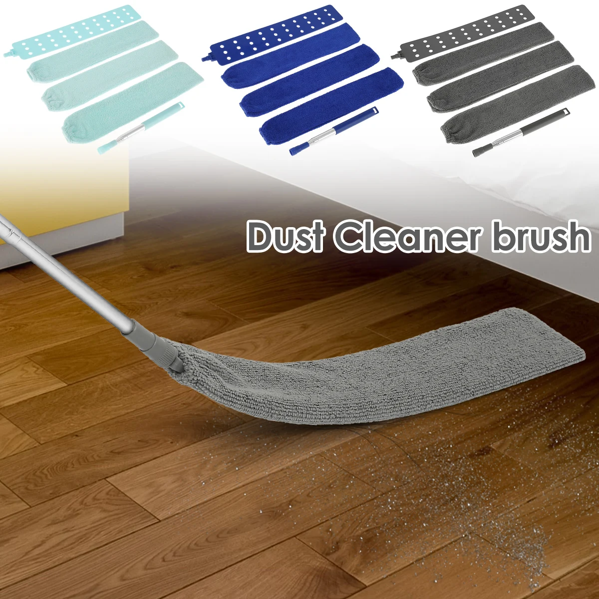 Gap Dust Cleaner Retractable Microfiber Gap Dust Brush Flexible Long Flat Gap Duster for Sofa Bed Furniture Bottom Cleaning 2