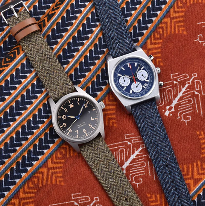 Cinturino Per Orologio In Vera Pelle Di Alta Qualità 18Mm 20Mm 22Mm Bracciale Vintage A Sgancio Rapido Per Cinturino In Nylon Omega Uomo Donna