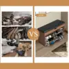 Bench Cabinet Shoe Rack for Entryway with Sitting Stool Shoe Storage Cabinet for Entryway Shoe Rack Three-Tier 5