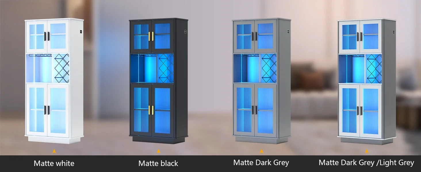 led wine cabinet