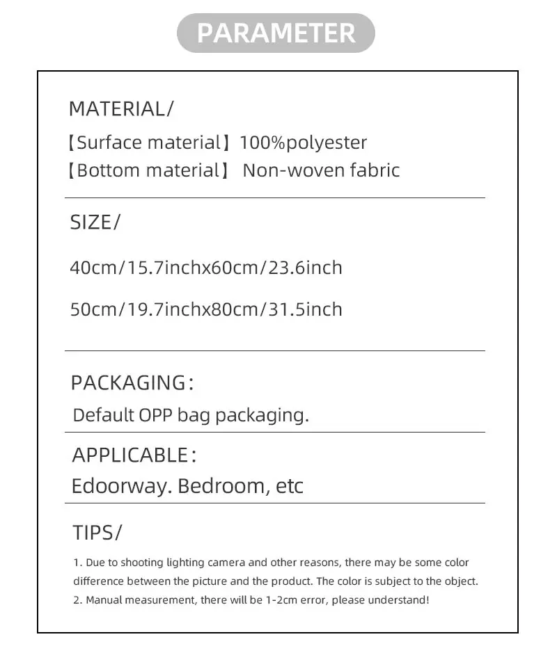 Description Picture 3 of item1 solid color shower room footrest mat, entrance mat bathroom kitchen absorbent anti slip mat, indoor and outdoor decorative mat