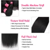 UNice Hair Yaki Straight Human Hair Bundles 100g Per Bundle 100% Human Hair Sew In Weaves 8-26 Inch Natutral Color 1/3/4 Bundles 2