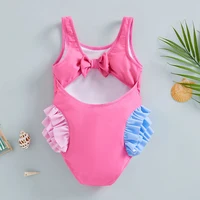 New Fashion Toddler Girls Summer Jumpsuit Bikini Flamingo Little Fish Print Sleeveless Ruffle Swimsuit 18 Months-6 Years 5